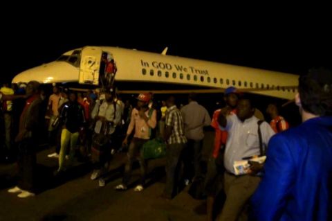 L’avion du TPM à la rescousse des Léopards de la RDC