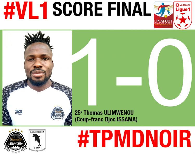 Score final TP Mazembe-AS Dauphin Noir
