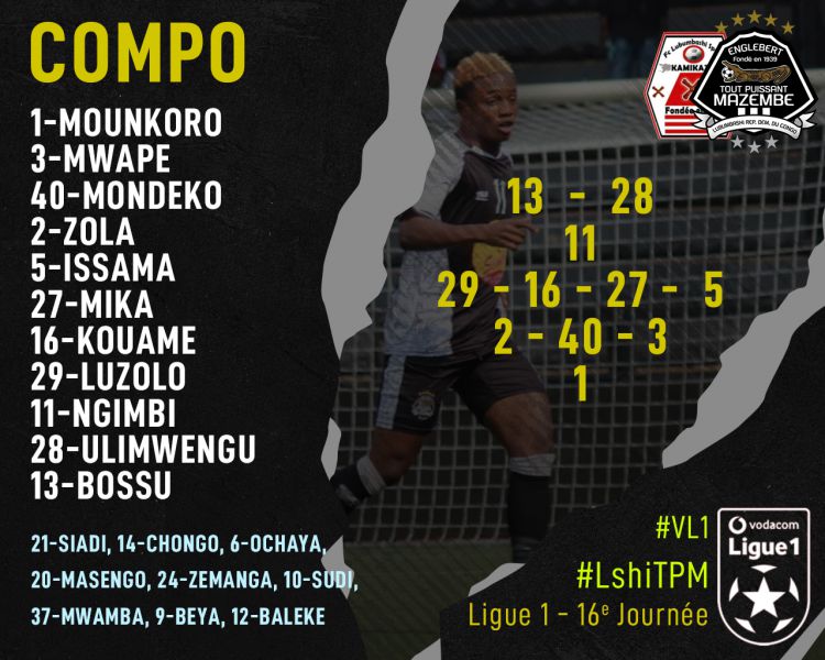 Composition FC Lubumbashi Sport-TP Mazembe