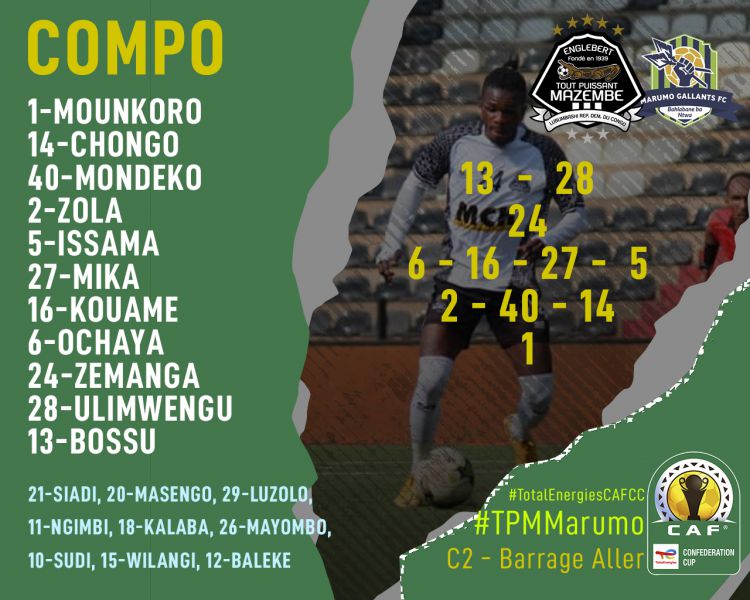 Composition TP Mazembe-Marumo Gallants FC