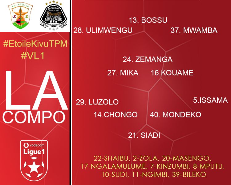 Composition FC Etoile du Kivu-TP Mazembe