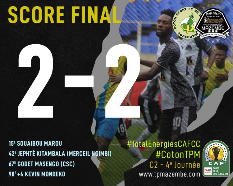 Score final Coton Sport-TP Mazembe