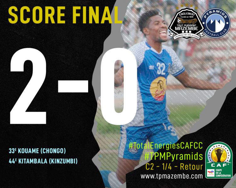 Score final TP Mazembe-Pyramids FC