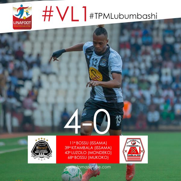 Score final TP Mazembe-FC Lubumbashi Sport