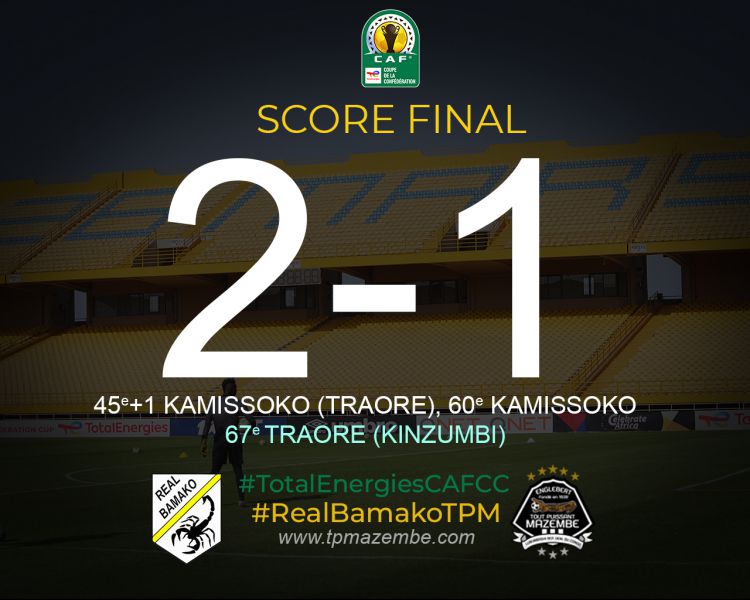 Score final AS Real de Bamako-TP Mazembe