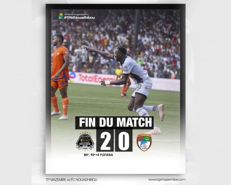 Score final TP Mazembe-FC Nouadhibou