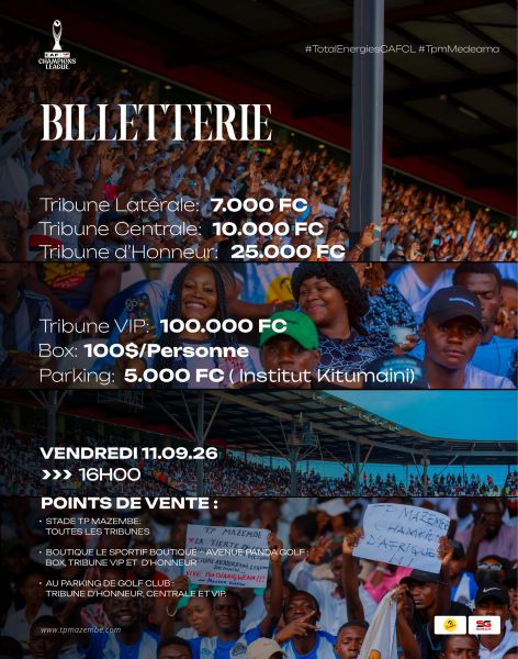 Achetez vos billets vendredi dès 15h00